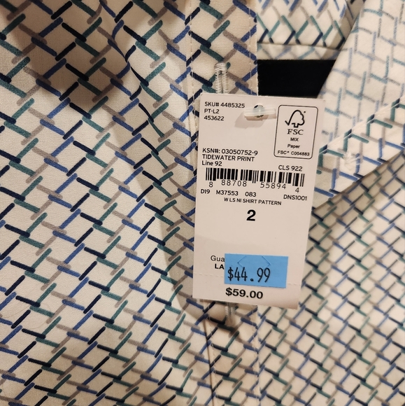 NWT Lend's End dressy button down women's shirt size 2 - Picture 3 of 8